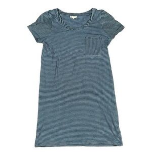 Jane and Delancey Striped‎ Tee Shirt Dress Blue White Medium Coastal Preppy
